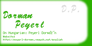 dorman peyerl business card